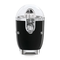 Smeg CJF11BLEU citrusový odšťavňovač, 70 W, manuální tlak, univerzální kužel z nerezové oceli, černý