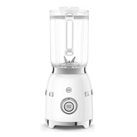 Smeg BLF03WHEU mixér, 800 W, 4 programy, funkce pulse, 18000 RPM, nerezové ostří, Ice crush, 50‘s Style, bílý