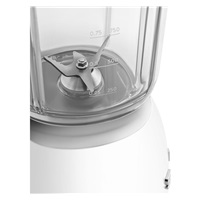 Smeg BLF03WHEU mixér, 800 W, 4 programy, funkce pulse, 18000 RPM, nerezové ostří, Ice crush, 50‘s Style, bílý