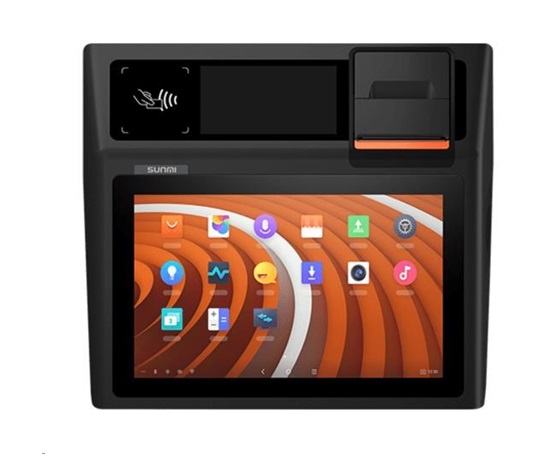 Sunmi D2 Mini, 4G, NFC, 25,7cm (10,1''), CD, Android, black, orange