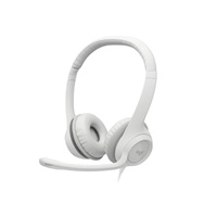 Logitech Headset H390, drátový, USB, bílá