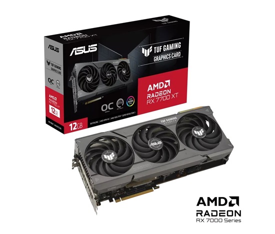 ASUS VGA AMD Radeon RX 7700 XT TUF GAMING OC 12G, 12G GDDR6, 3xDP, 1xHDMI