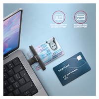 AXAGON CRE-SMPA, USB-A PocketReader čtečka kontaktních karet Smart card (eObčanka)