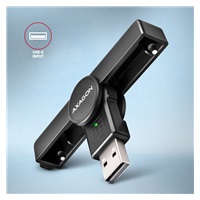 AXAGON CRE-SMPA, USB-A PocketReader čtečka kontaktních karet Smart card (eObčanka)