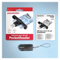 AXAGON CRE-SMPA, USB-A PocketReader čtečka kontaktních karet Smart card (eObčanka)