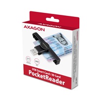 AXAGON CRE-SMPA, USB-A PocketReader čtečka kontaktních karet Smart card (eObčanka)
