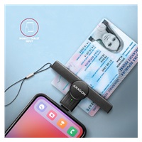 AXAGON CRE-SMPC, USB-C PocketReader čtečka kontaktních karet Smart card (eObčanka)