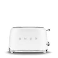 Smeg TSF01WHMEU toustovač / topinkovač, 2 toasty, 6 úrovní opékání, zásuvka na drobky, styl. 50. let, matně bílá