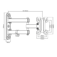 Kloubový výsuvný držák na monitory a Tv Fiber Mounts M7C4