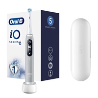 Oral-B iO Series 6 Grey Opal elektrický zubní kartáček, magnetický, 5 režimů, tlakový senzor, AI, pouzdro