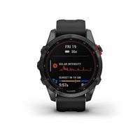Garmin fenix 7s Solar, Gray/ Black Silicone Band, EU