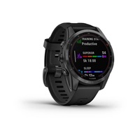 Garmin fenix 7s Solar, Gray/ Black Silicone Band, EU