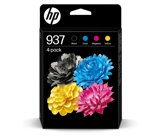 HP 937 CMYK Original Ink Cartridge 4-Pack (1,450 / 800 / 800 / 800 pages)