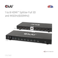 Club3D Video splitter 1:8 HDMI 2.0 4K60Hz UHD (600Mhz), 8 portů