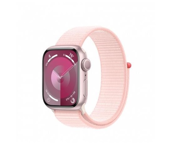 APPLE Watch Series 9 GPS 41mm Pink Aluminium Case with Light Pink Sport Loop