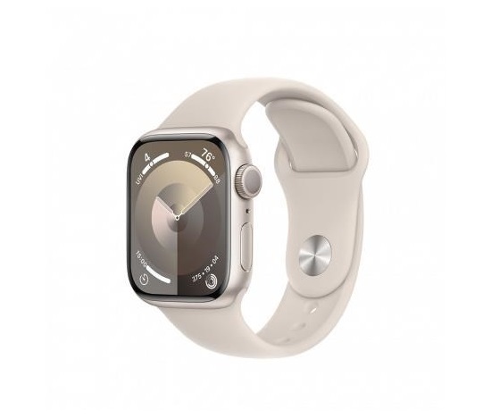 APPLE Watch Series 9 GPS 41mm Starlight Aluminium Case with Starlight Sport Band - M/L