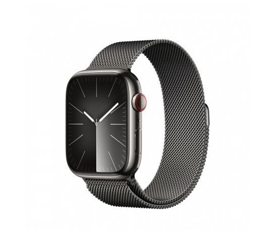 APPLE Watch Series 9 GPS + Cellular 41mm Graphite Stainless Steel Case with Graphite Milanese Loop