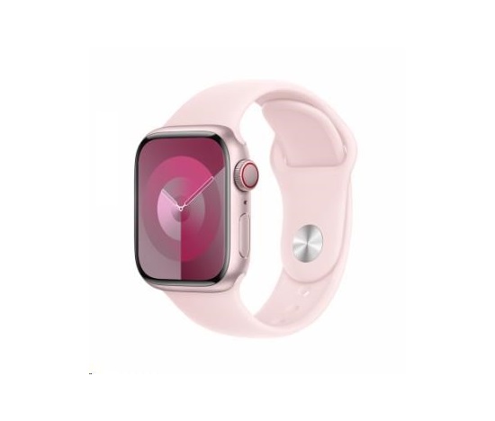 APPLE Watch Series 9 GPS + Cellular 41mm Pink Aluminium Case with Light Pink Sport Band - S/M