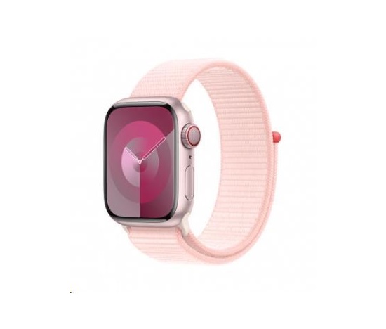 APPLE Watch Series 9 GPS + Cellular 41mm Pink Aluminium Case with Light Pink Sport Loop