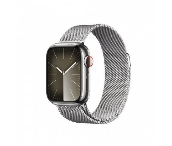 APPLE Watch Series 9 GPS + Cellular 41mm Silver Stainless Steel Case with Silver Milanese Loop