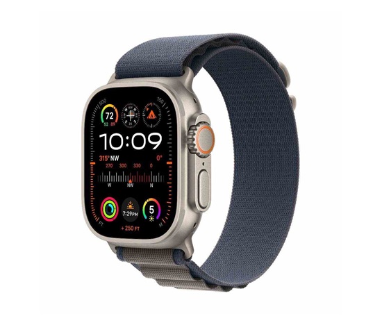 APPLE Watch Ultra 2 GPS + Cellular, 49mm Titanium Case with Blue Alpine Loop - Medium