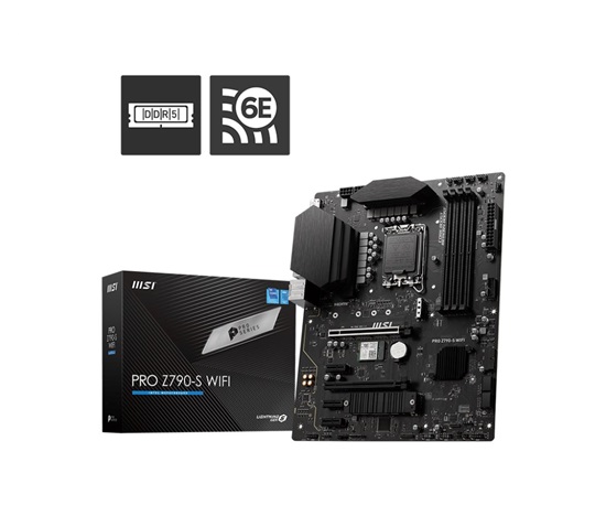 MSI MB Sc LGA1700 PRO Z790-S WIFI, Intel Z790, 4xDDR5, 1xDP, 1xHDMI, WI-FI