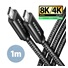 AXAGON BUCM4X-CM10AB NewGEN+ kabel USB-C <-> USB-C, 1m, USB4 Gen 3×2, PD 240W 5A, 8K HD, ALU, oplet, černý