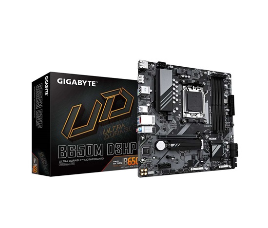 GIGABYTE MB Sc AM5 B650M D3HP, AMD B650, 4xDDR5, 2xDP, 1xHDMI, mATX