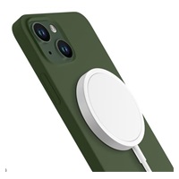3mk Hardy Silicone MagCase pro Apple iPhone 15, Alphine Green