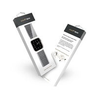 RhinoTech řemínek Magic Tape pro Apple Watch 42/44/45/49mm bílá