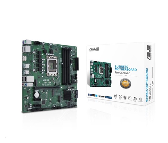 ASUS MB Sc LGA1700 PRO Q670M-C-CSM, Intel Q670, 4xDDR5, 2xDP, 1xHDMI, mATX