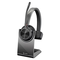 Poly Voyager 4310 bezdrátová náhlavní souprava, BT700 USB-C adaptér, mono, nabíjecí stojánek