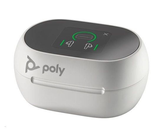 Poly bluetooth headset Voyager Free 60+, BT700 USB-A adaptér, dotykové nabíjecí pouzdro, bílá