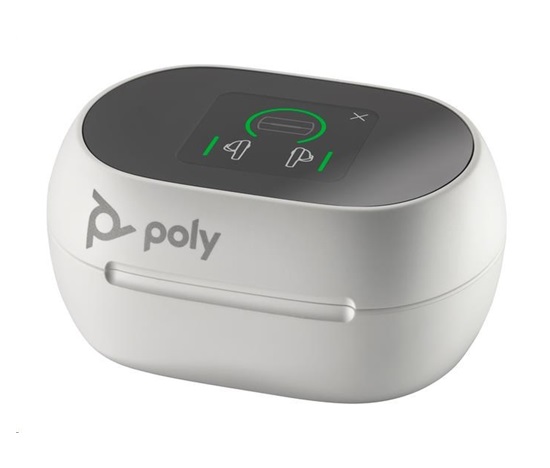 Poly bluetooth headset Voyager Free 60+, BT700 USB-C adaptér, dotykové nabíjecí pouzdro, bílá