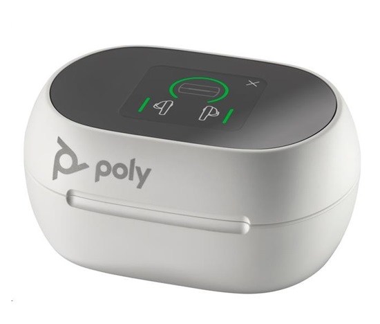 Poly bluetooth headset Voyager Free 60+ MS Teams, BT700 USB-A adaptér, dotykové nabíjecí pouzdro, bílá