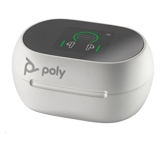 Poly bluetooth headset Voyager Free 60+ MS Teams, BT700 USB-C adaptér, dotykové nabíjecí pouzdro, bílá