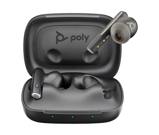 Poly bluetooth headset Voyager Free 60 MS Teams, BT700 USB-C adaptér, nabíjecí pouzdro, černá