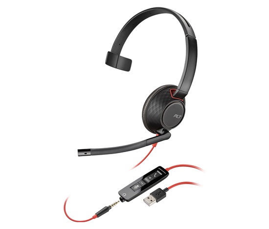 Poly Blackwire 5210 náhlavní souprava, 3.5 mm jack, USB-A, mono