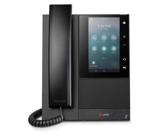 Poly CCX 505 Business Media telefon s podporou Open SIP a PoE