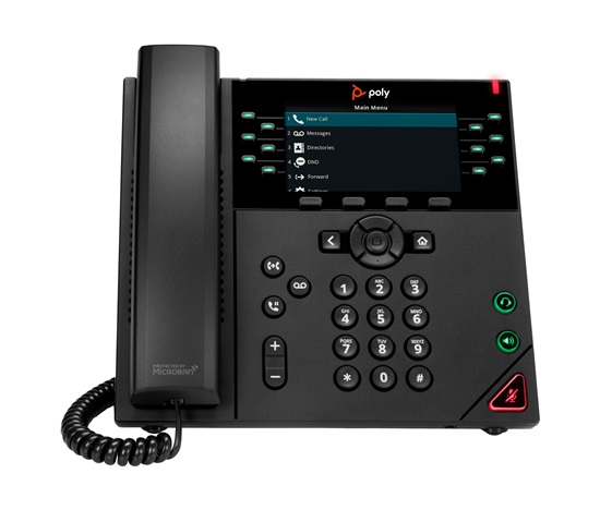 Poly VVX 450 12linkový IP telefon s podporou technologie PoE