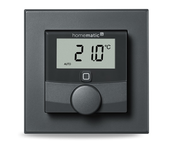 Homematic IP  Nástěnný termostat se senzorem vlhkosti, antracit - HmIP-WTH-A