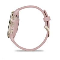 Garmin Venu® 3S, Nerezová luneta Soft Gold, pouzdro Dust Rose, silikonový řemínek