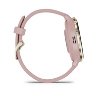 Garmin Venu® 3S, Nerezová luneta Soft Gold, pouzdro Dust Rose, silikonový řemínek