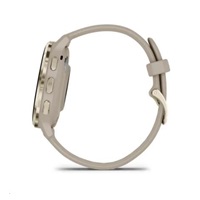 Garmin Venu® 3S, Nerezová luneta Soft Gold, pouzdro French Gray, silikonový řemínek