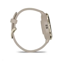 Garmin Venu® 3S, Nerezová luneta Soft Gold, pouzdro French Gray, silikonový řemínek
