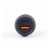 GEMBIRD Nabíječka do auta, 1x USB, 1xUSB-C, rychlo-nabíječka, QC3.0, 18 W, černá