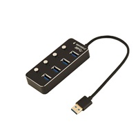 GEMBIRD hub, 4-port USB 3.1 (Gen 1) hub s vypínači