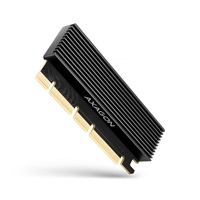 AXAGON PCEM2-XS, PCIe x16 - M.2 NVMe M-key slot adaptér, kryt s chladičem pro pasivní chlazení