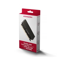 AXAGON PCEM2-XS, PCIe x16 - M.2 NVMe M-key slot adaptér, kryt s chladičem pro pasivní chlazení