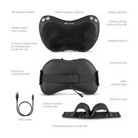 TrueLife RelaxBack B3 Charge - masážní polštář s dobíjecí baterií